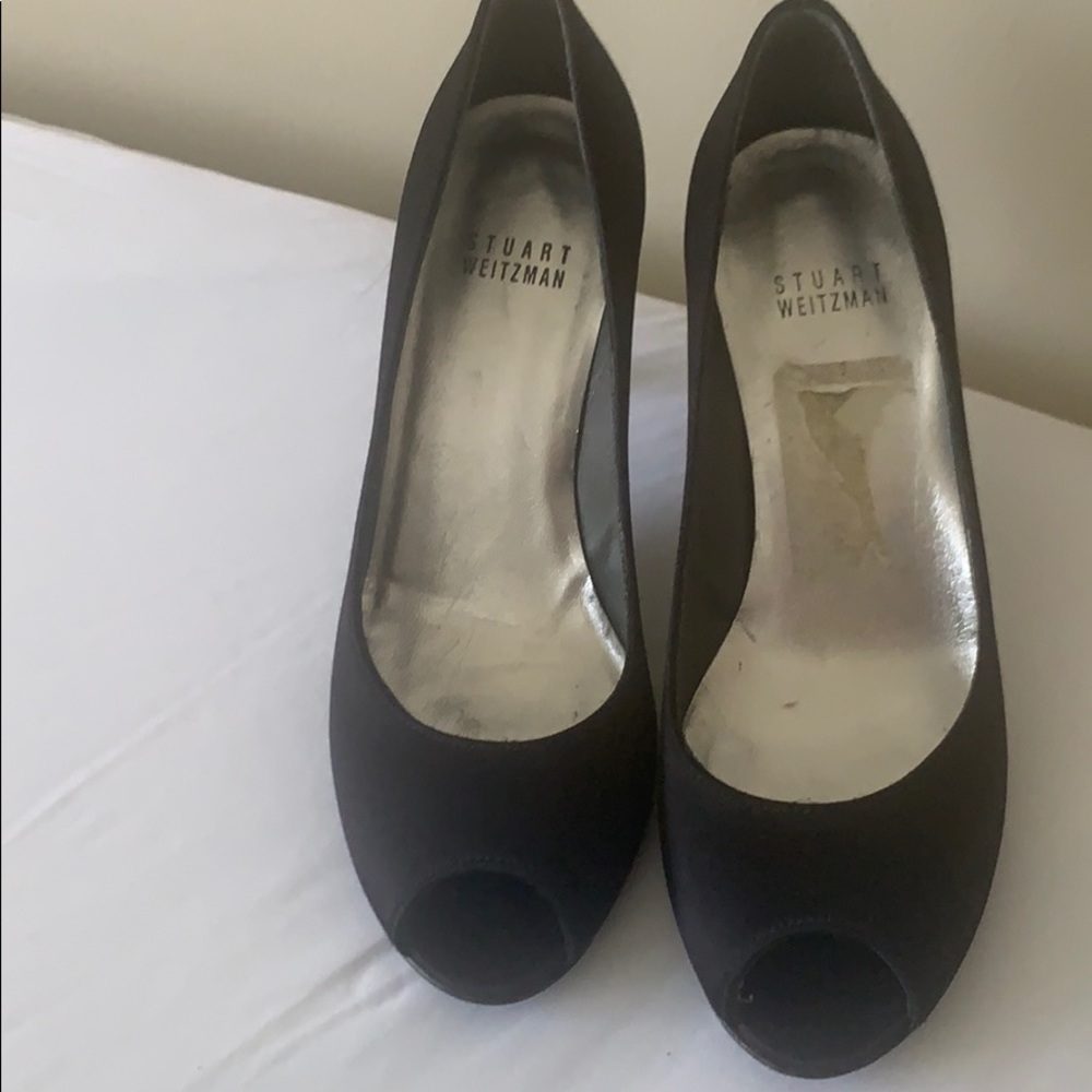 Black peep toe Stuart Weitzman